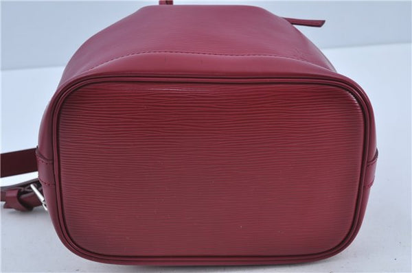 Authentic Louis Vuitton Epi Noe BB Shoulder Cross Bag Wine Red M40844 LV J3590