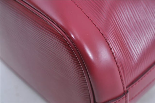 Authentic Louis Vuitton Epi Noe BB Shoulder Cross Bag Wine Red M40844 LV J3590