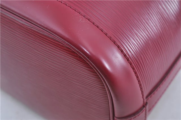 Authentic Louis Vuitton Epi Noe BB Shoulder Cross Bag Wine Red M40844 LV J3590