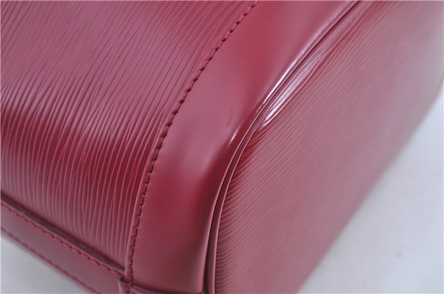 Authentic Louis Vuitton Epi Noe BB Shoulder Cross Bag Wine Red M40844 LV J3590