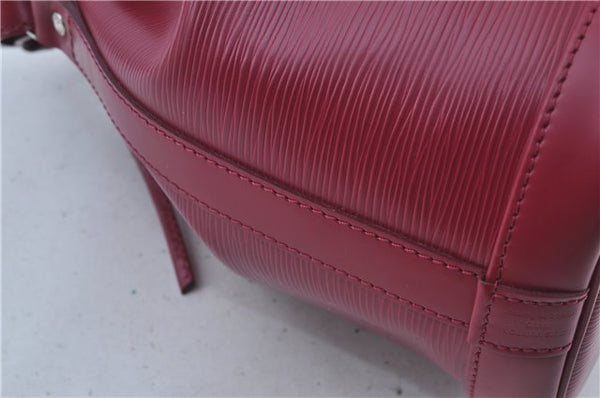 Authentic Louis Vuitton Epi Noe BB Shoulder Cross Bag Wine Red M40844 LV J3590