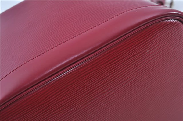 Authentic Louis Vuitton Epi Noe BB Shoulder Cross Bag Wine Red M40844 LV J3590