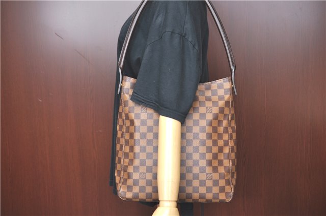 Authentic Louis Vuitton Damier Looping GM Shoulder Tote Bag N51144 LV Box J3591