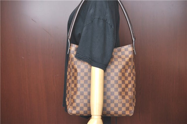 Authentic Louis Vuitton Damier Looping GM Shoulder Tote Bag N51144 LV Box J3591
