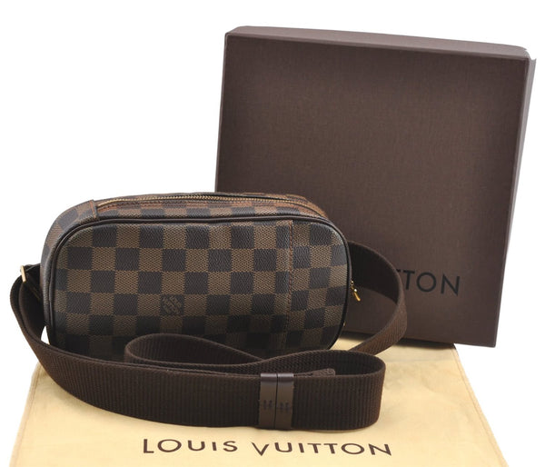 Auth Louis Vuitton Damier Pochette Gange Waist Bag N48048 SP Order LV Box J3593