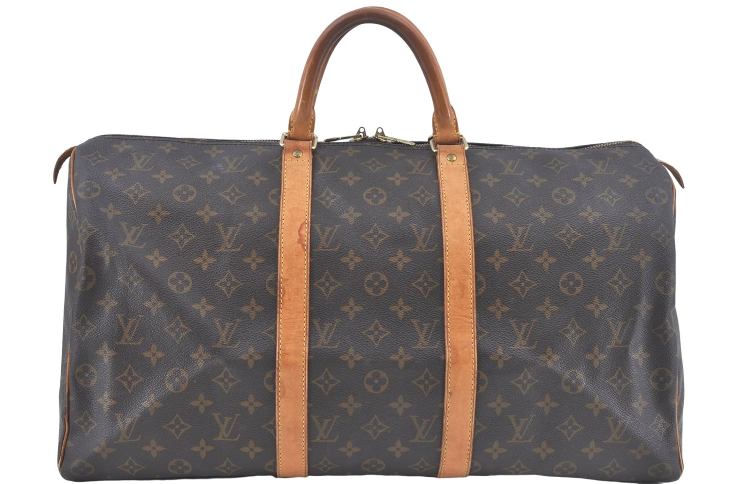 Authentic Louis Vuitton Monogram Keepall 50 Travel Boston Bag M41426 LV J3595