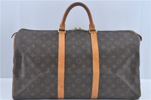 Authentic Louis Vuitton Monogram Keepall 50 Travel Boston Bag M41426 LV J3595