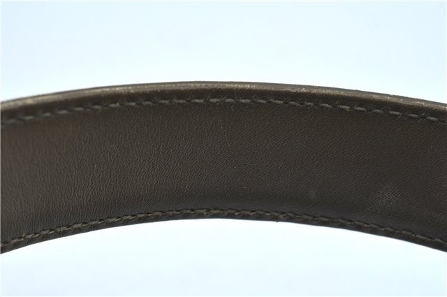 Authentic GUCCI 2Way Shoulder Crossbody Hand Bag Purse Leather Khaki Green J3685