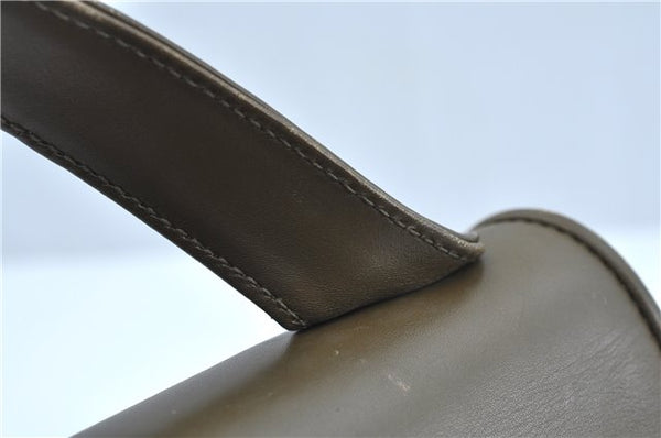 Authentic GUCCI 2Way Shoulder Crossbody Hand Bag Purse Leather Khaki Green J3685