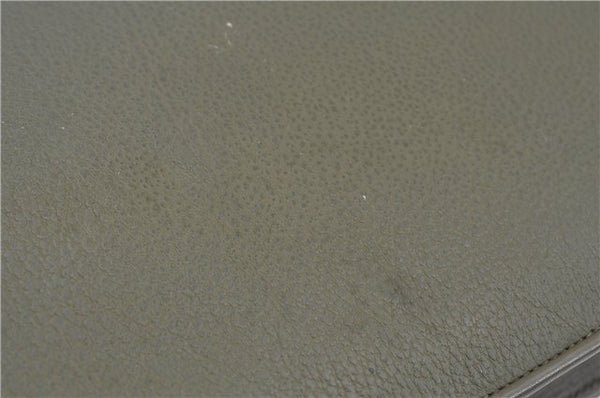 Authentic GUCCI 2Way Shoulder Crossbody Hand Bag Purse Leather Khaki Green J3685