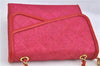 Authentic CHANEL Raffia Leather Shoulder Cross Bag Tassel Pink Red Box J3708