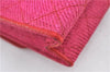 Authentic CHANEL Raffia Leather Shoulder Cross Bag Tassel Pink Red Box J3708