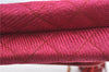 Authentic CHANEL Raffia Leather Shoulder Cross Bag Tassel Pink Red Box J3708