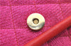 Authentic CHANEL Raffia Leather Shoulder Cross Bag Tassel Pink Red Box J3708