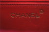 Authentic CHANEL Raffia Leather Shoulder Cross Bag Tassel Pink Red Box J3708