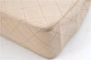 Authentic CHANEL Lamb Skin Matelasse Chain Shoulder Cross Bag Ivory CC J3712