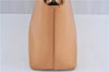 Authentic BURBERRY Vintage Leather Hand Bag Purse Beige Orange J3748
