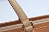 Authentic BURBERRY Vintage Leather Hand Bag Purse Beige Orange J3748