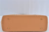Authentic BURBERRY Vintage Leather Hand Bag Purse Beige Orange J3748