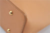 Authentic BURBERRY Vintage Leather Hand Bag Purse Beige Orange J3748