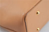 Authentic BURBERRY Vintage Leather Hand Bag Purse Beige Orange J3748