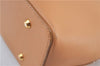 Authentic BURBERRY Vintage Leather Hand Bag Purse Beige Orange J3748