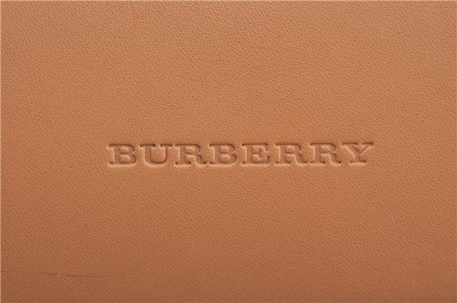 Authentic BURBERRY Vintage Leather Hand Bag Purse Beige Orange J3748