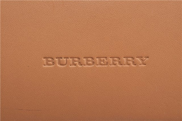 Authentic BURBERRY Vintage Leather Hand Bag Purse Beige Orange J3748