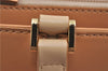 Authentic BURBERRY Vintage Leather Hand Bag Purse Beige Orange J3748