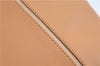 Authentic BURBERRY Vintage Leather Hand Bag Purse Beige Orange J3748