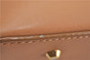 Authentic BURBERRY Vintage Leather Hand Bag Purse Beige Orange J3748
