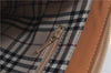 Authentic BURBERRY Vintage Leather Hand Bag Purse Beige Orange J3748