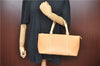 Authentic BURBERRY Vintage Leather Hand Bag Purse Beige Orange J3748