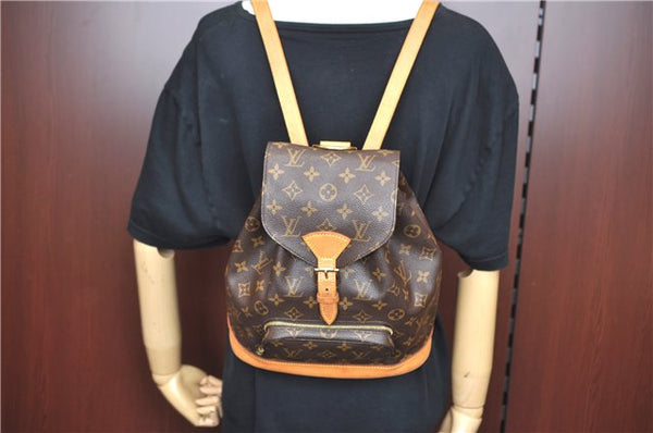 Authentic Louis Vuitton Monogram Montsouris MM Backpack M51136 LV J3764