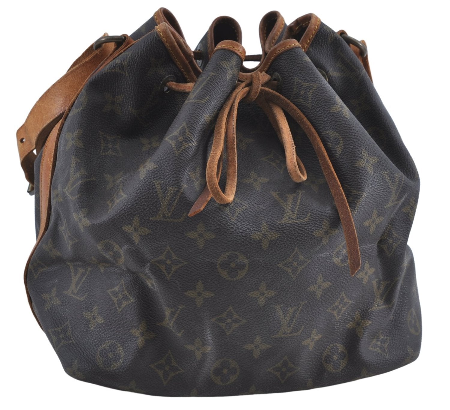 Authentic Louis Vuitton Monogram Petit Noe Shoulder Bag M42226 LV J3765