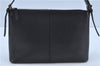 Authentic BURBERRY Vintage Leather Shoulder Hand Bag Purse Black J3770