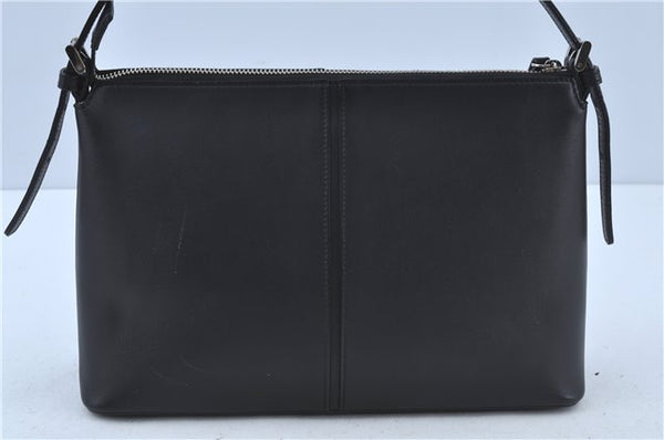 Authentic BURBERRY Vintage Leather Shoulder Hand Bag Purse Black J3770