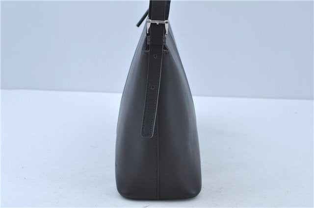 Authentic BURBERRY Vintage Leather Shoulder Hand Bag Purse Black J3770
