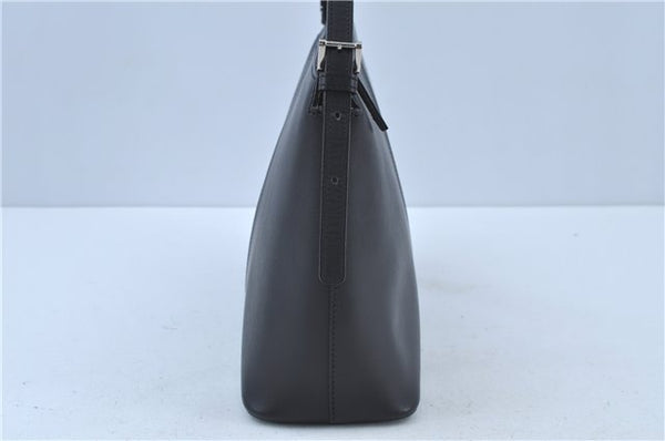 Authentic BURBERRY Vintage Leather Shoulder Hand Bag Purse Black J3770
