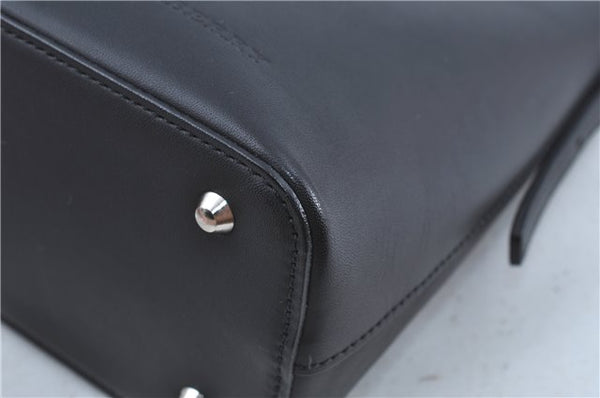 Authentic BURBERRY Vintage Leather Shoulder Hand Bag Purse Black J3770