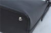 Authentic BURBERRY Vintage Leather Shoulder Hand Bag Purse Black J3770