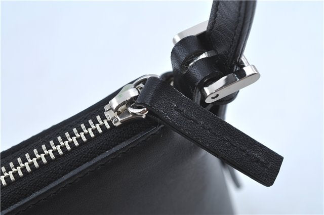 Authentic BURBERRY Vintage Leather Shoulder Hand Bag Purse Black J3770