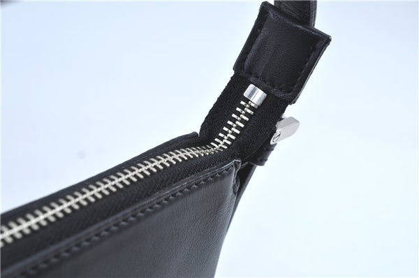 Authentic BURBERRY Vintage Leather Shoulder Hand Bag Purse Black J3770