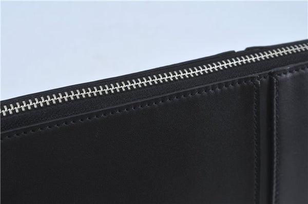 Authentic BURBERRY Vintage Leather Shoulder Hand Bag Purse Black J3770