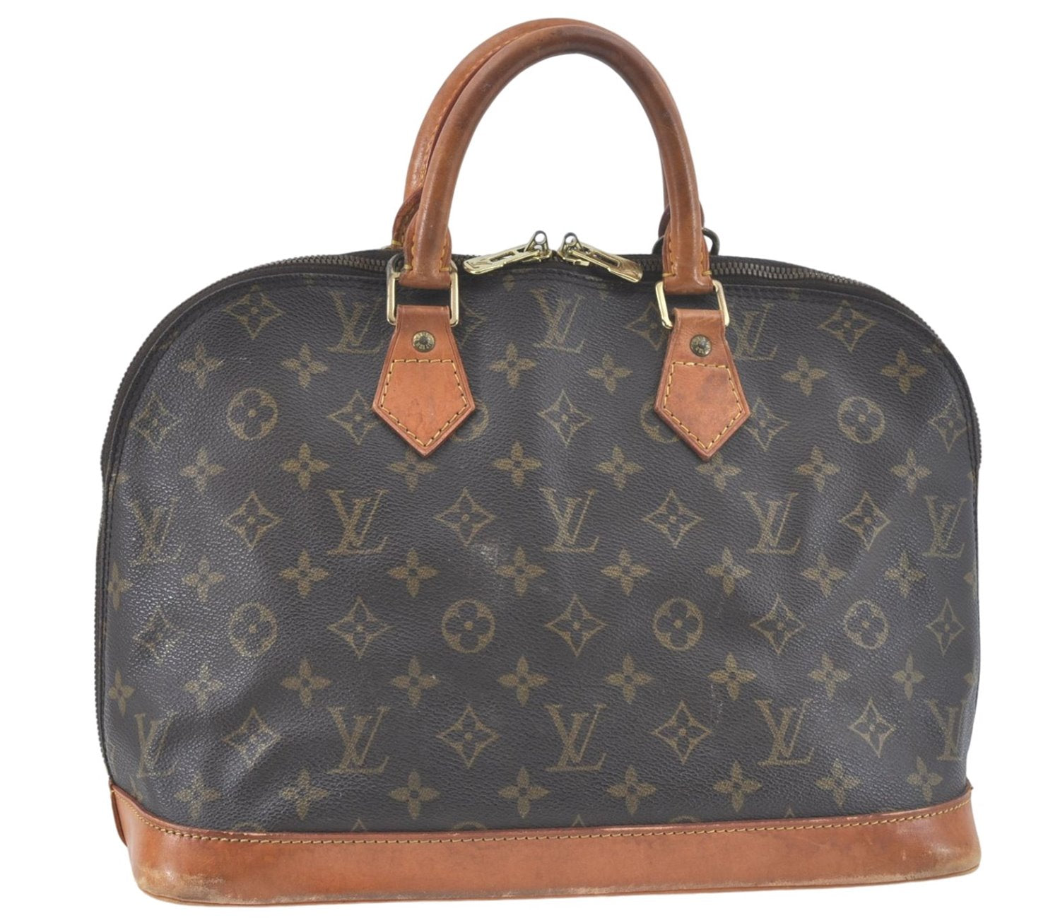 Authentic Louis Vuitton Monogram Alma Hand Bag Purse M51130 LV J3807