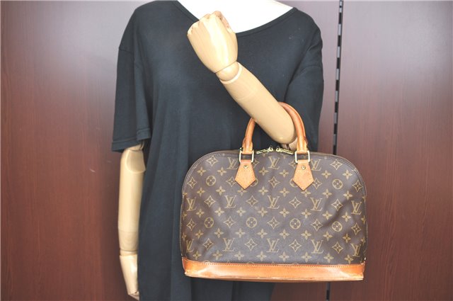 Authentic Louis Vuitton Monogram Alma Hand Bag Purse M51130 LV J3807