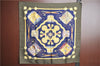 Authentic HERMES Carre 90 Scarf "LES TAMBOURS" Silk Green Khaki Gold J3813