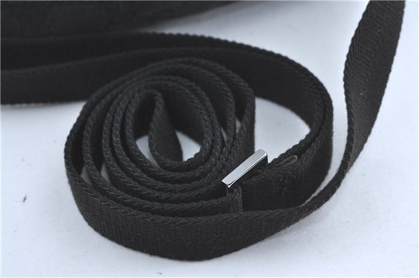 Authentic GUCCI Shoulder Cross Body Bag GG Canvas Leather 122759 Black J3836