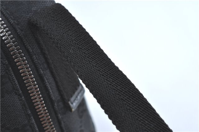 Authentic GUCCI Shoulder Cross Body Bag GG Canvas Leather 122759 Black J3836