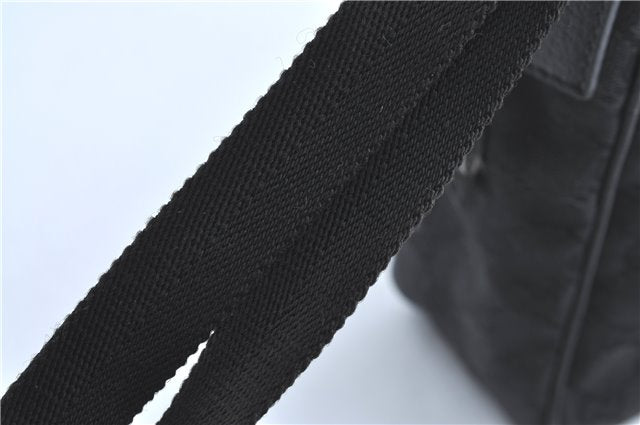 Authentic GUCCI Shoulder Cross Body Bag GG Canvas Leather 122759 Black J3836